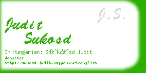 judit sukosd business card